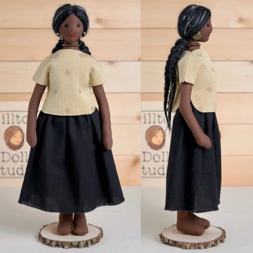 Fabric Doll "Annie" Handcrafted Textile Cloth Heirloom Primitive Doll - Picture 5 of 11